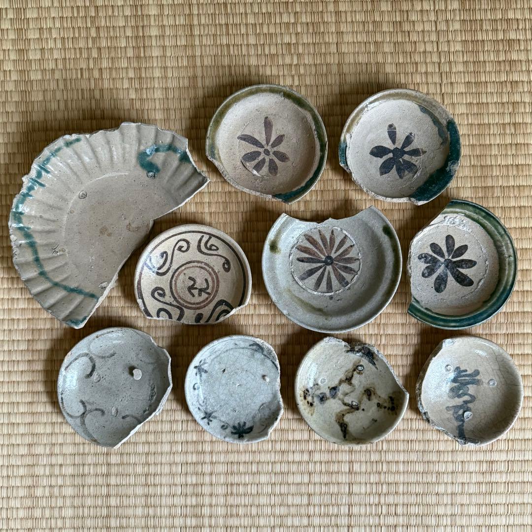 美濃 陶片 桃山時代 江戸時代 古美濃 志野 絵志野 織部 黄瀬戸 古美術 骨董