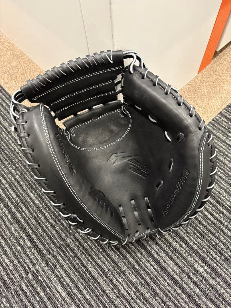 【ほぼ新品】ゼット ZETT 一般軟式用 キャッチャーミット ブラック 純正品