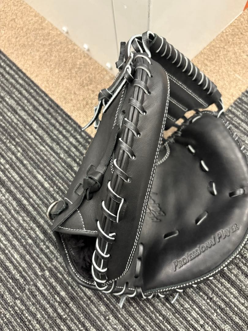 【ほぼ新品】ゼット ZETT 一般軟式用 キャッチャーミット ブラック 純正品