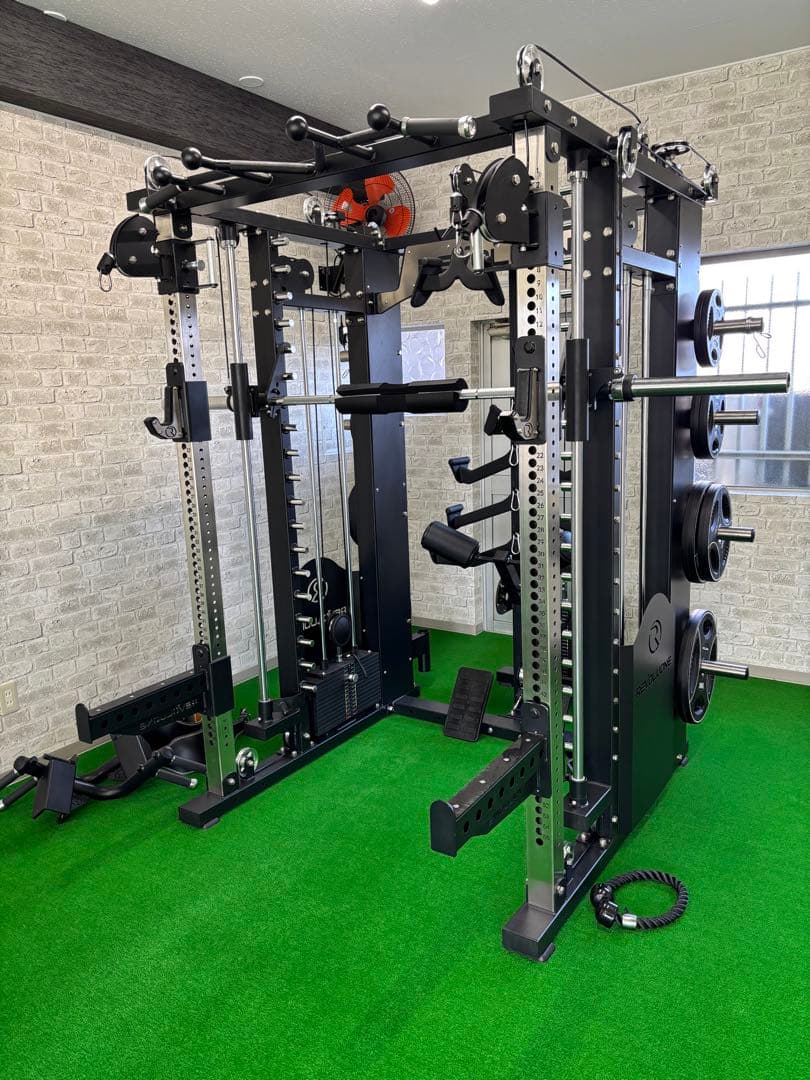 ジム閉店の為まとめて　レボルワンスミスマシン　可変式ダンベル32kg2セット