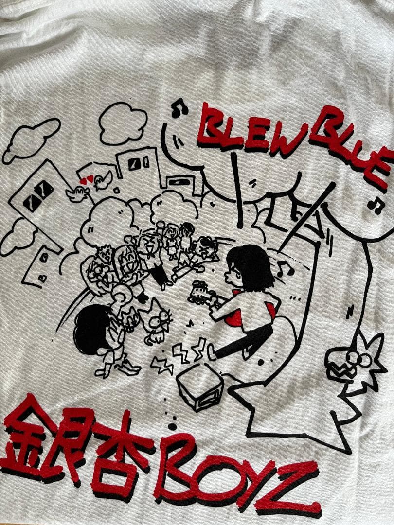 Lサイズ 銀杏BOYZ ぶるぶる Tシャツ Bue Blue