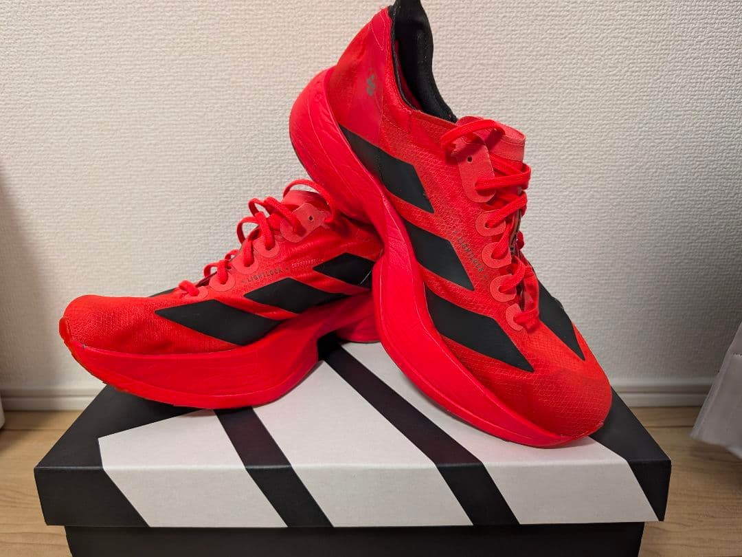 ★中古箱無★　ADIZERO ADIOS PRO 4　レッド×ブラック