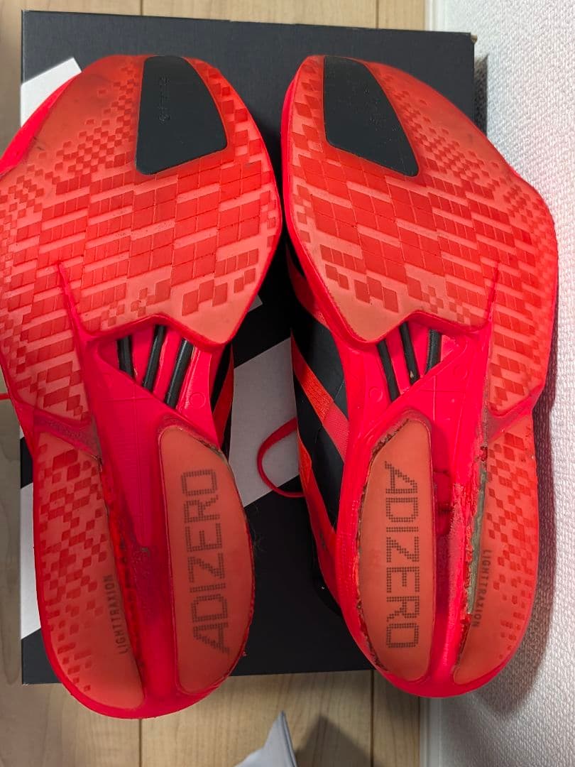 ★中古箱無★　ADIZERO ADIOS PRO 4　レッド×ブラック