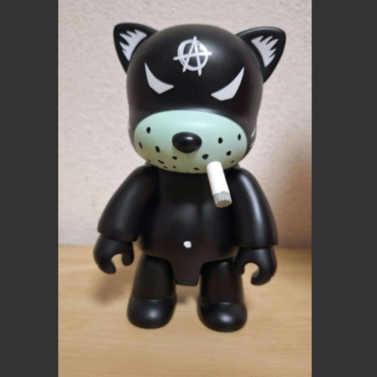 希少・箱付Frank Kozik 8インチ アナルキー Qee ブラックキャット