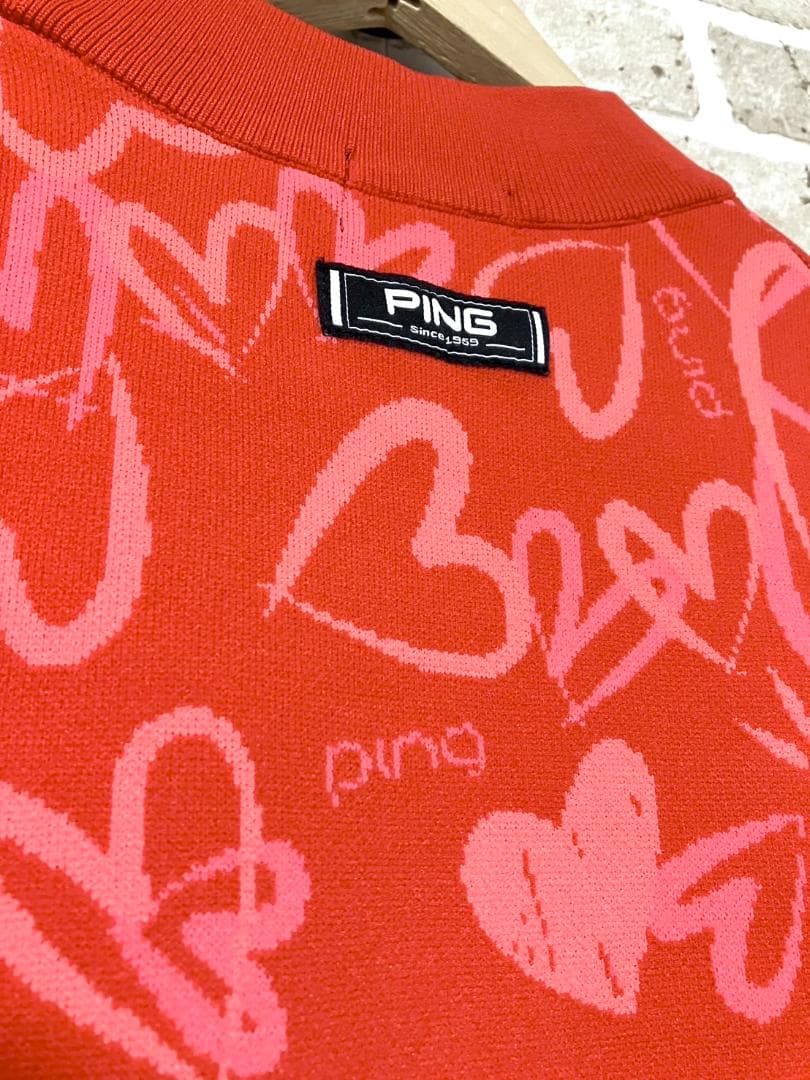 【早い者勝ち✨】新品 PING ピンゴルフ レディース ニットワンピース L 赤