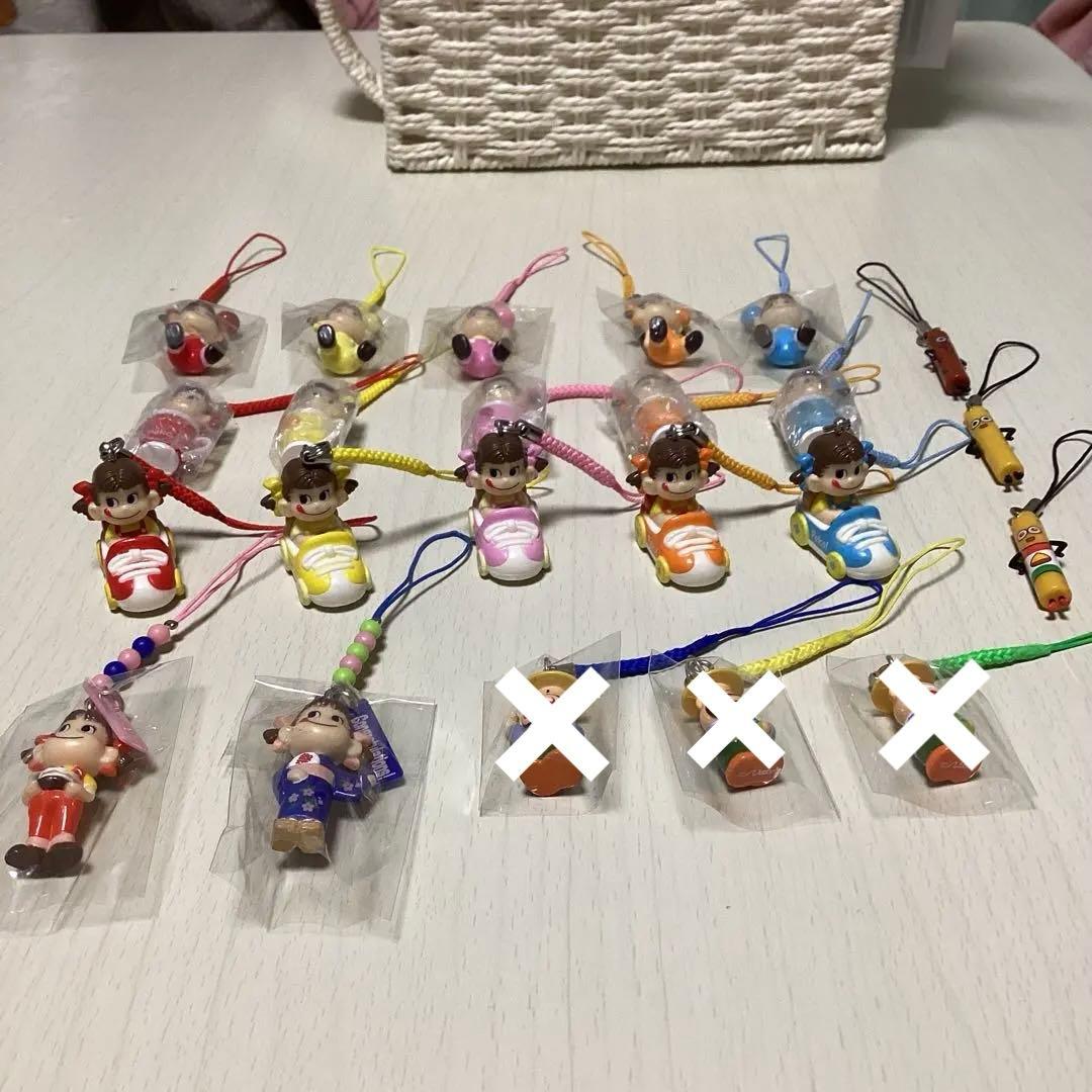 不二家　ペコちゃん その他　フィギュア　ストラップセット　23体　まとめ売り