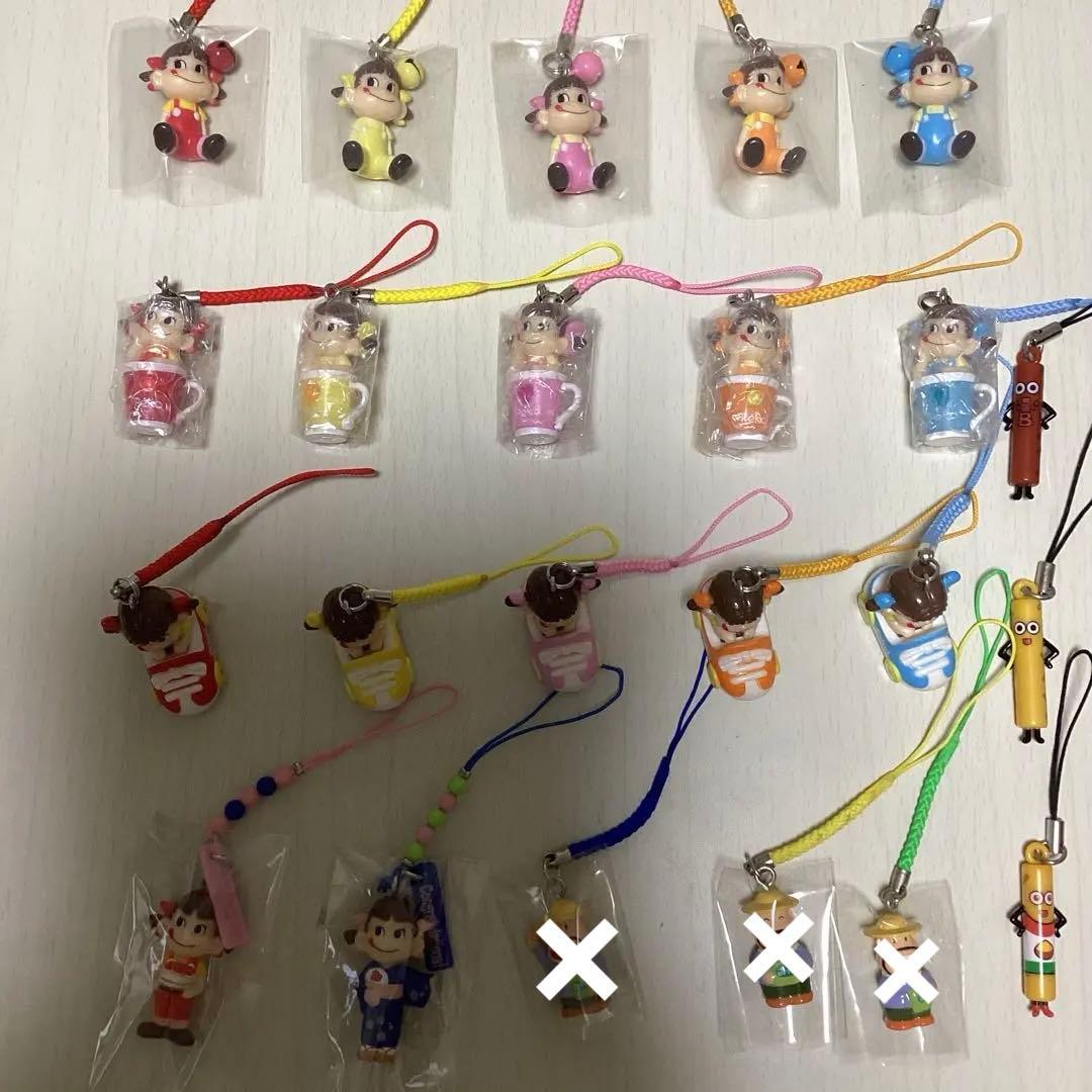 不二家　ペコちゃん その他　フィギュア　ストラップセット　23体　まとめ売り