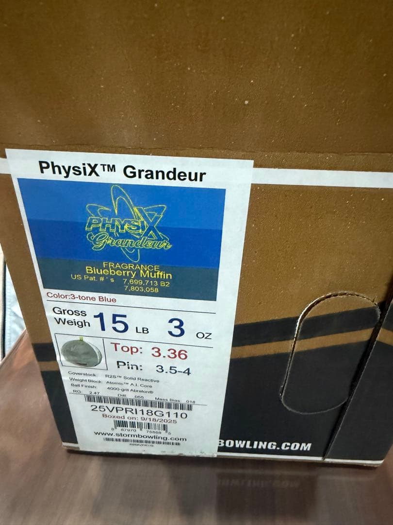 PhysiX Grandeur ボウリングボール 15ポンド3オンス