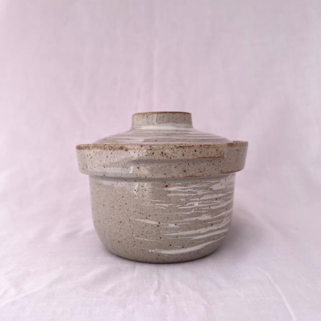 【未使用】❤️ミニ土鍋　茶碗蒸し　グラタン　器　陶器　蓋