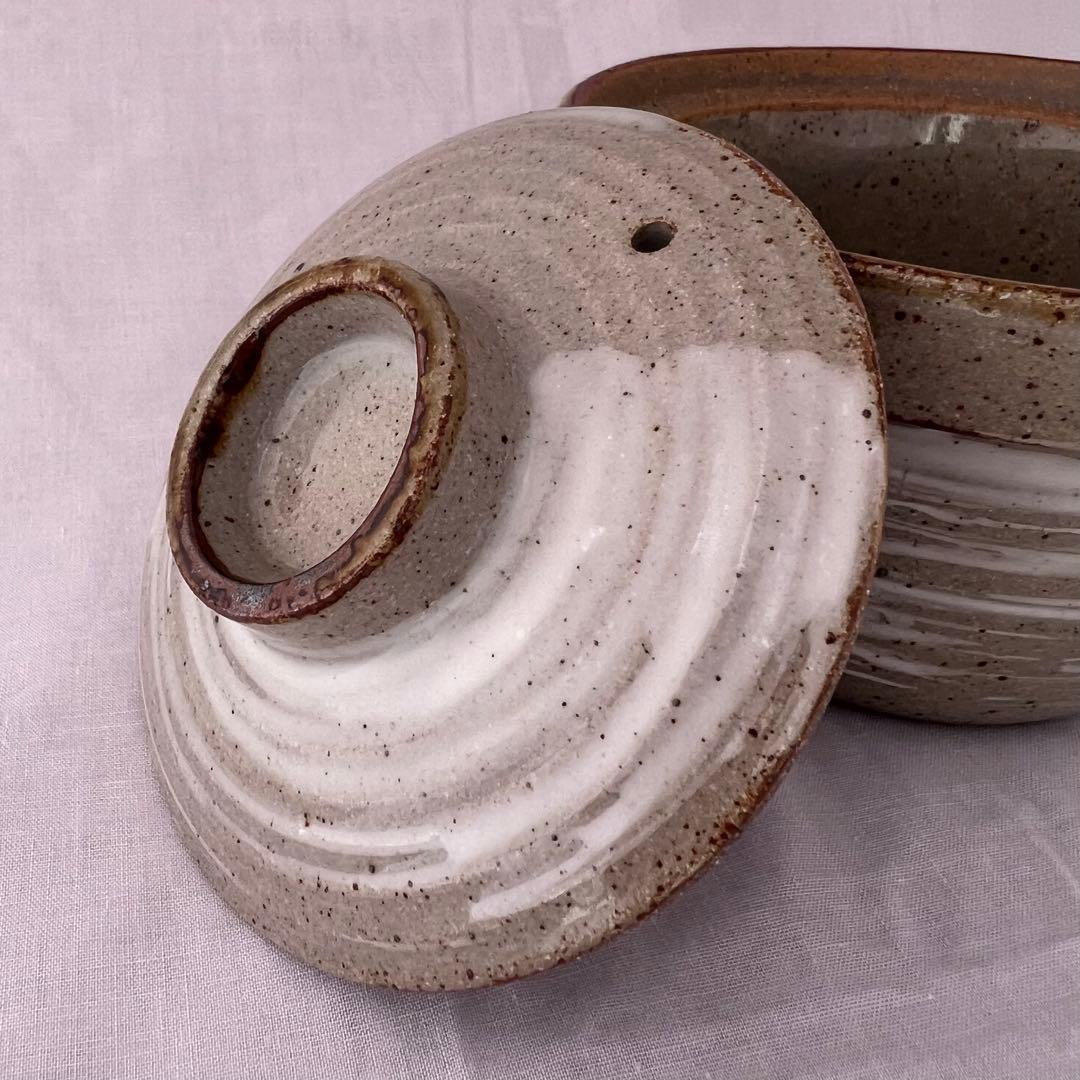 【未使用】❤️ミニ土鍋　茶碗蒸し　グラタン　器　陶器　蓋