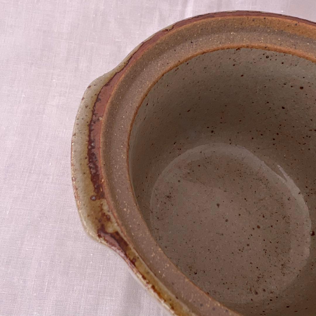【未使用】❤️ミニ土鍋　茶碗蒸し　グラタン　器　陶器　蓋