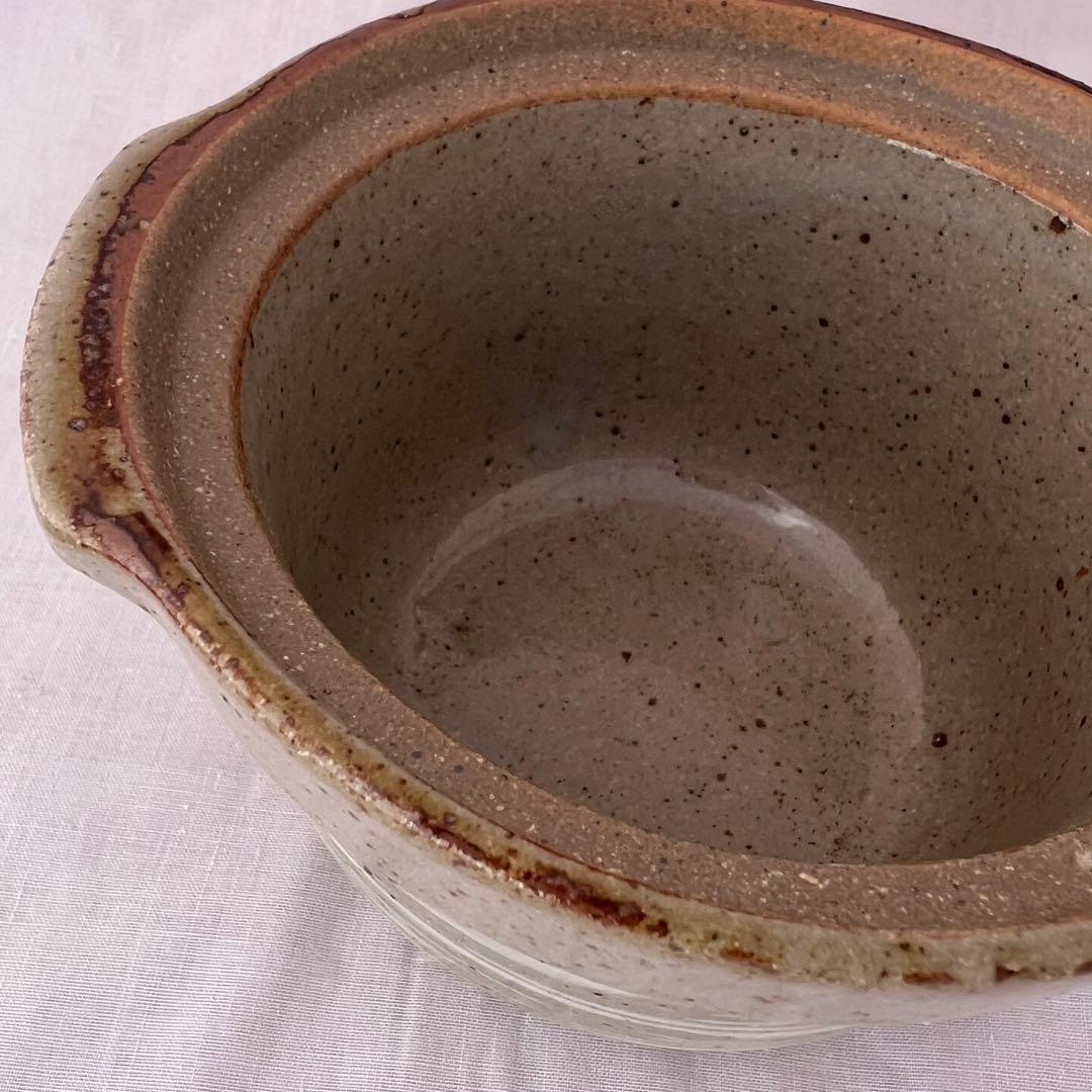 【未使用】❤️ミニ土鍋　茶碗蒸し　グラタン　器　陶器　蓋