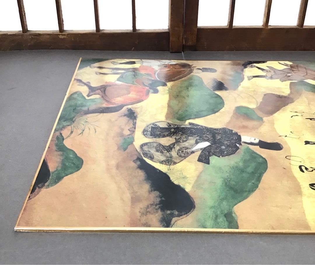 色紙　伊勢物語「複製」　俵屋宗達作　制作:集巧社　自作色紙たとう　S211SS