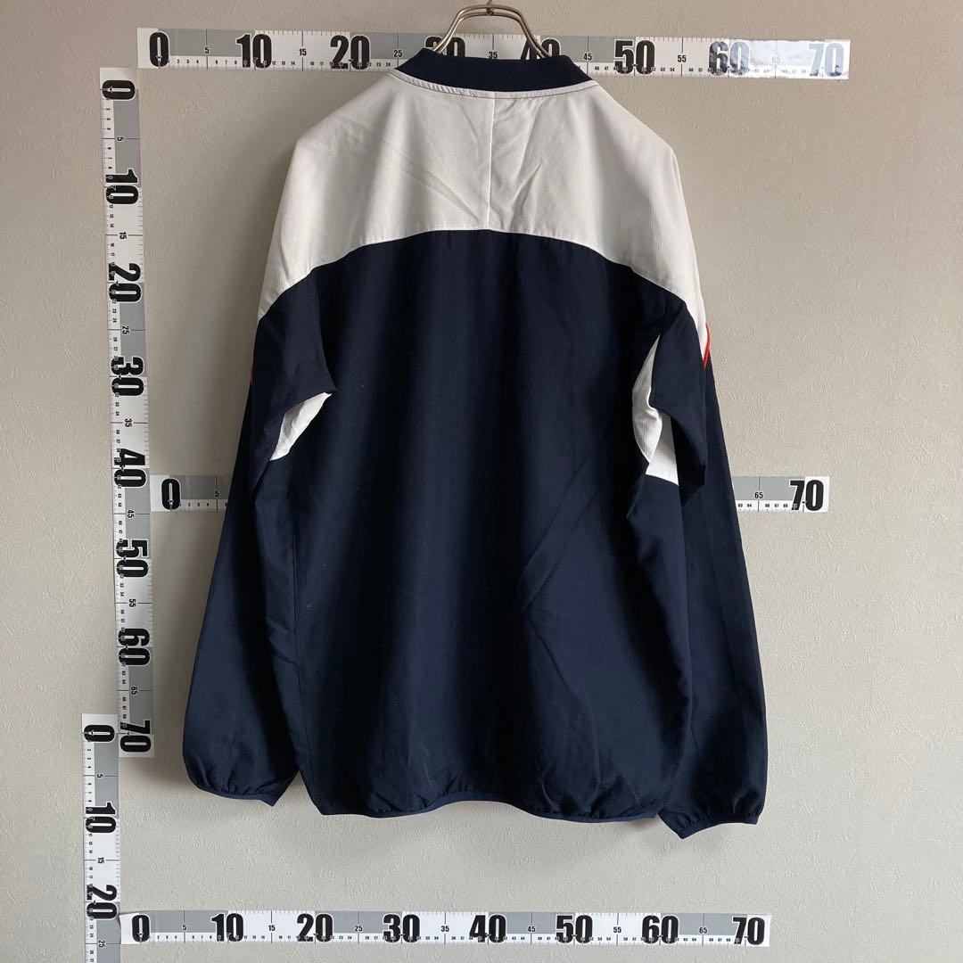 NIKE ナイキ ピステ ナイロンジャケット 紺色 ネイビー 野球 XL 白