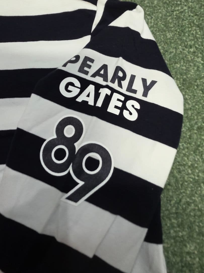 PEARLY GATES ストライプタートルネックシャツ 　5号　L