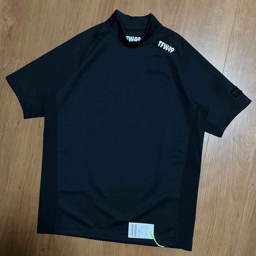 新品未使用タグ付き　TFW49 モックネック　Tシャツ ブラック　L ゴルフ