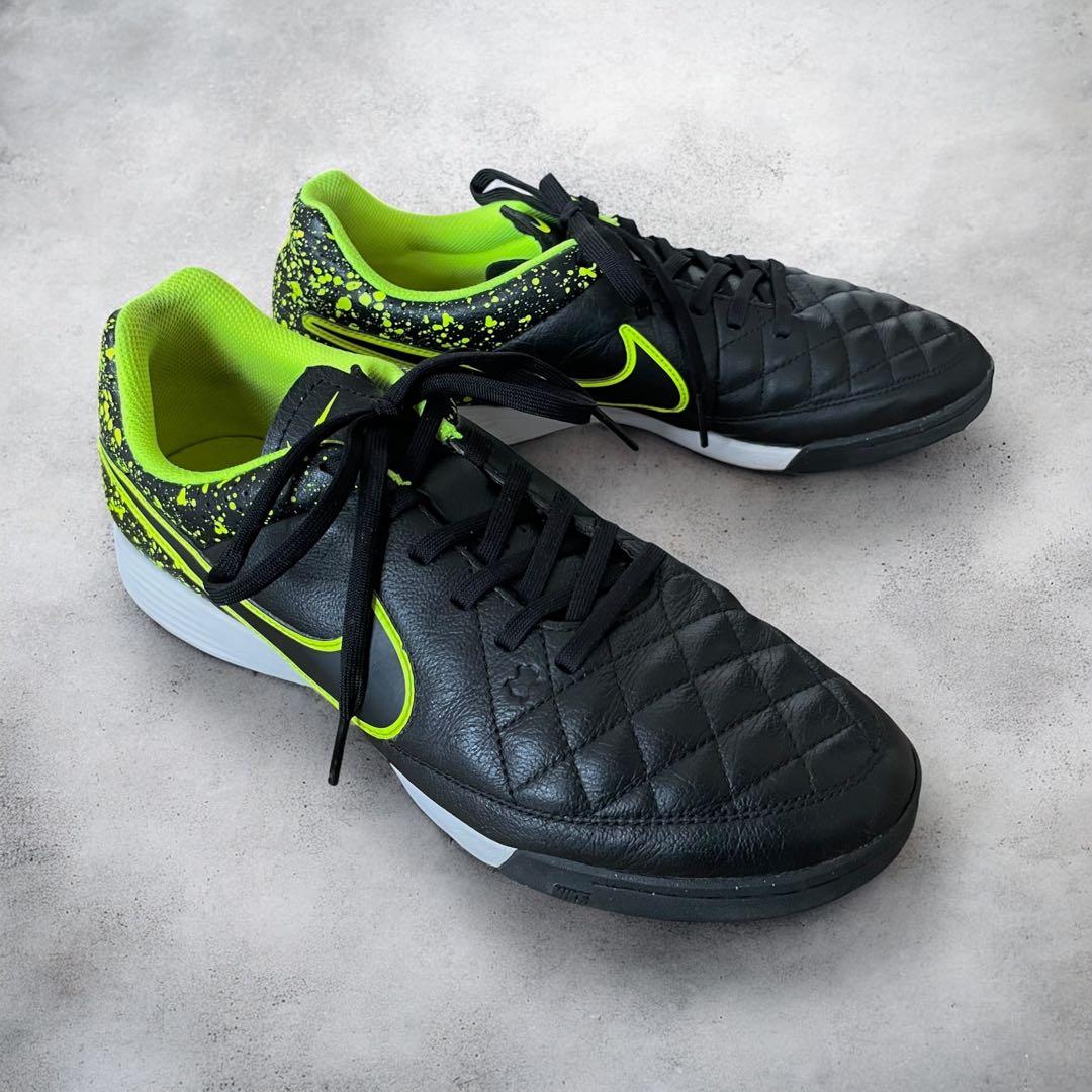 【美品】NIKE ナイキ ティエンポ ジーノ レザー TF トレーニングシューズ