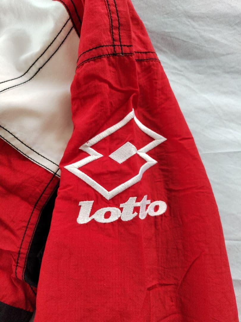 ACミラン　Lotto サッカー ウィンドブレーカーセット 赤/黒