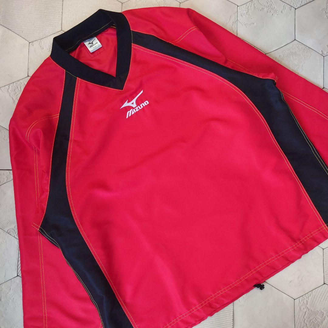 極美品 Mizuno TOUGH BREAKER ナイロンセットアップ レッド