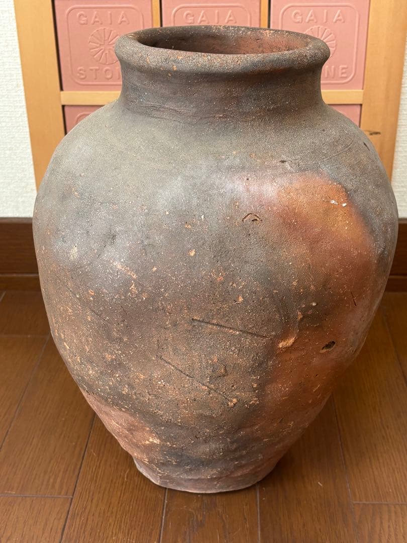 古備前　焼き締め古壺　古美術　置物飾り