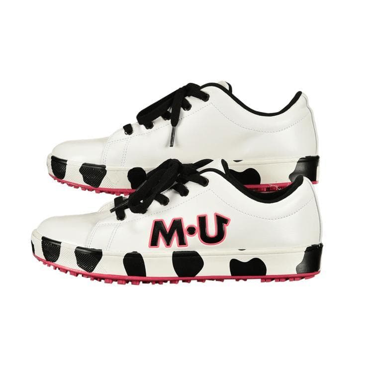 MU SPORTS ◆ダルメシアン柄スパイクレスシューズ 23.0 WH