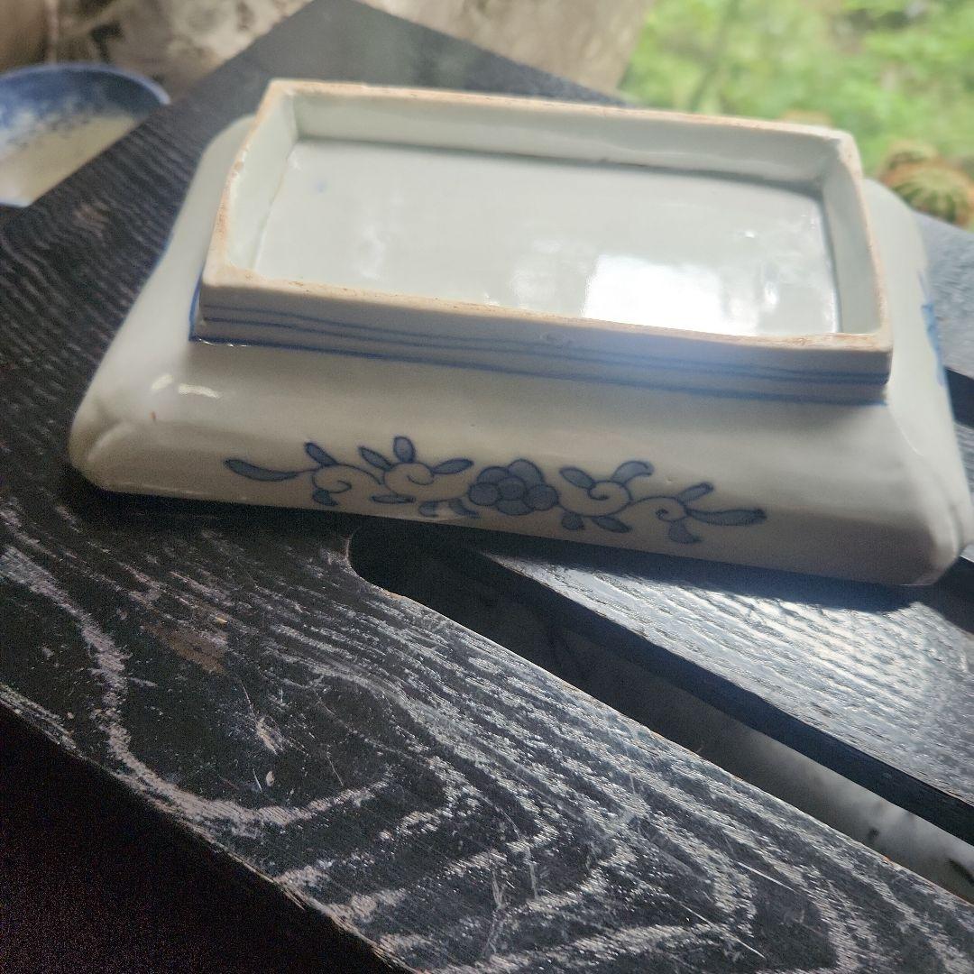 古伊万里　色絵　鶴文　長皿