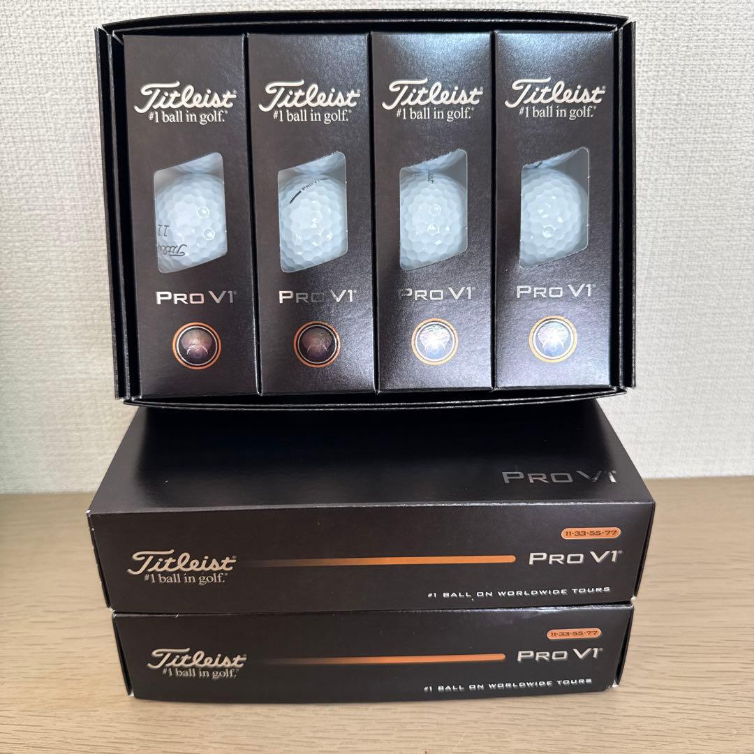 TITLEISTタイトリストプロV1 ダブルナンバー１ダース12球入x3箱セット