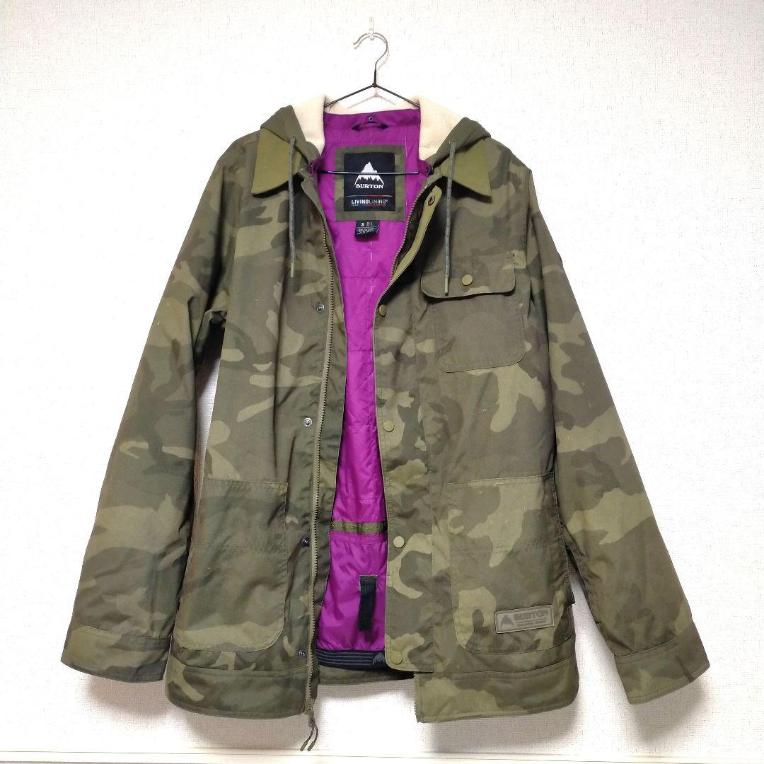 美品★BURTON★スノボウェア上下セット Sサイズ 迷彩柄