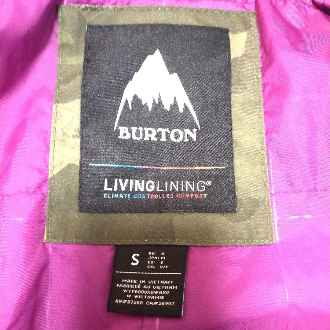 美品★BURTON★スノボウェア上下セット Sサイズ 迷彩柄