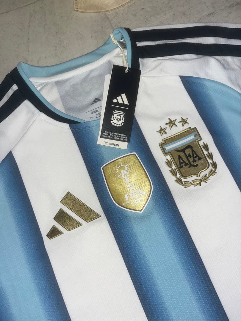 adidas アルゼンチン代表 サッカージャージ Lサイズ