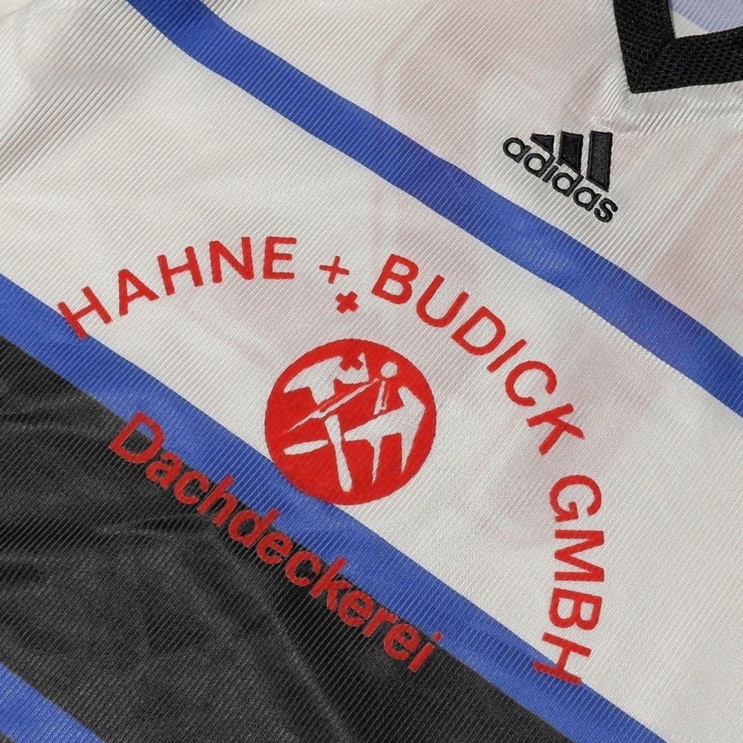 美品★90s★英国製★adidas★サッカー ユニフォーム★襟付き★企業 古着