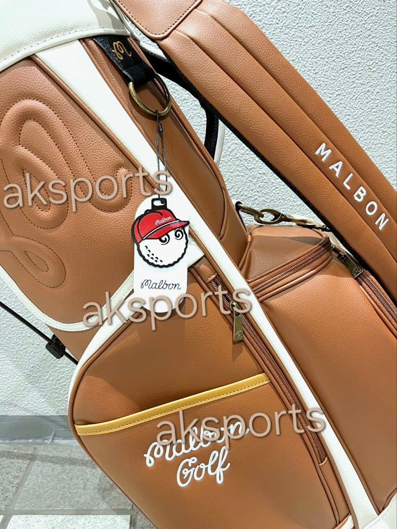 【即発送対応】マルボンゴルフキャディバッグスタンド式ブラウン