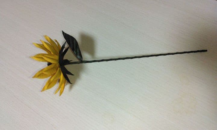 レザー ヒマワリ 皮革 Leather Sunflower