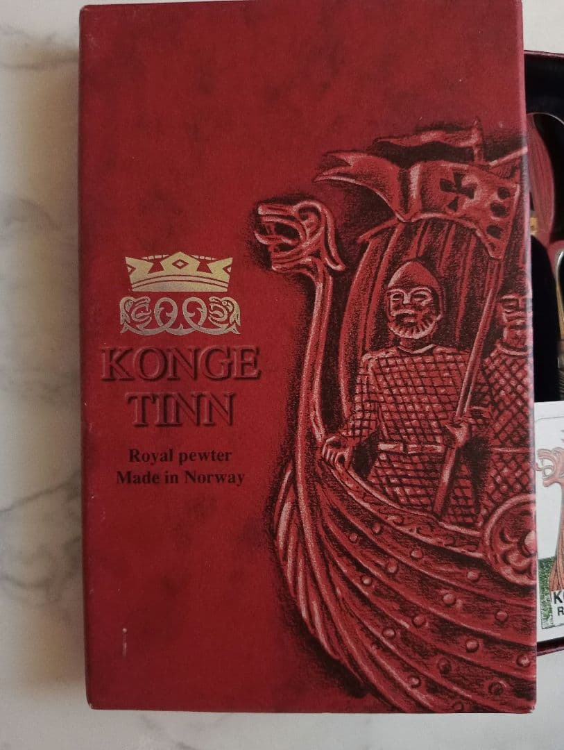 KONGE PEWTER ノルウェー　ヴァイキング　スプーン3本セット　箱入り
