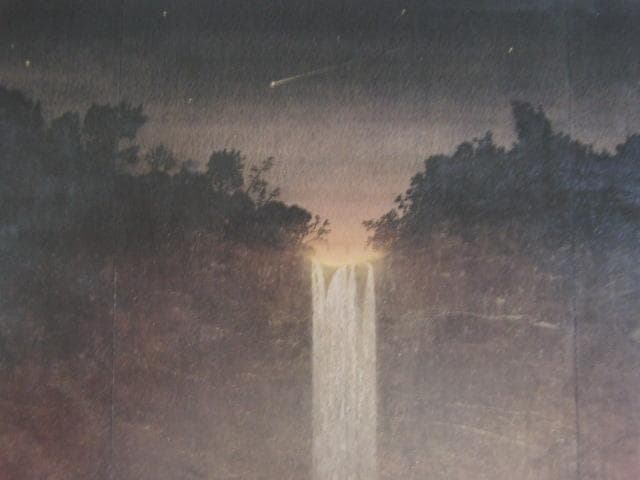 手塚雄二、【創星那智】、希少な額装用画集より、新品額装付、状態良好