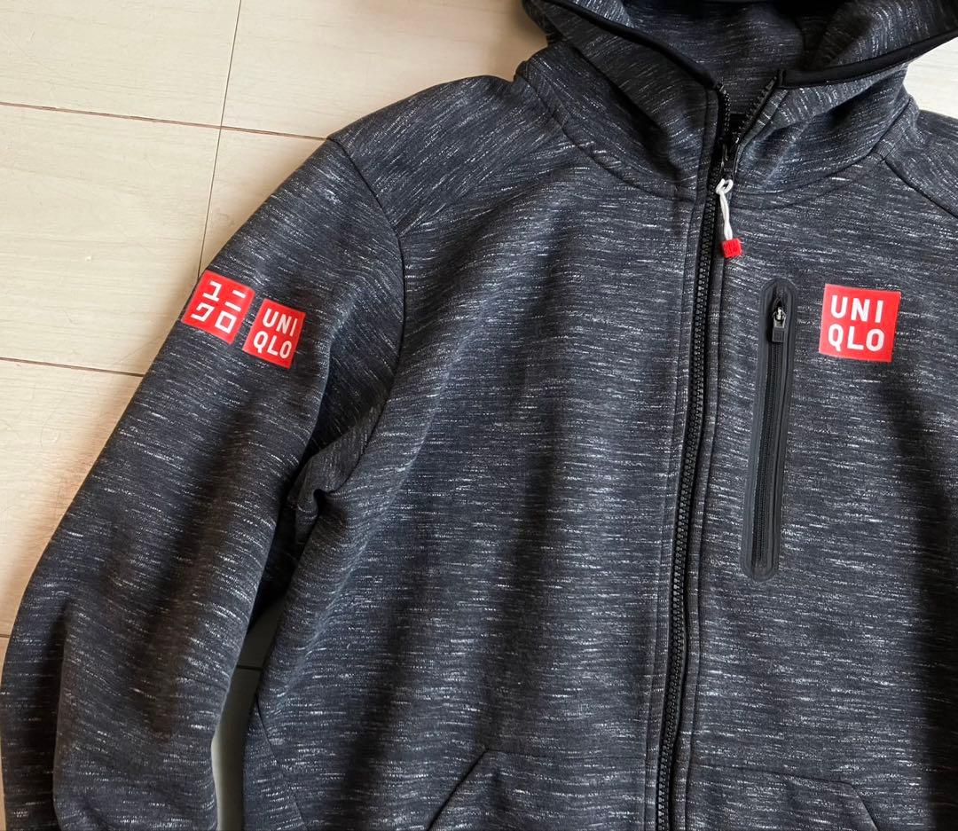 美品 錦織圭モデル UNIQLOユニクロスウェットパーカーM