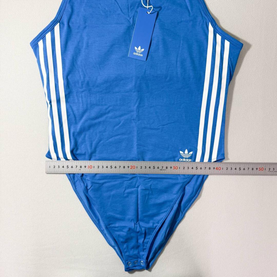 adidas ボディスーツ レオタード コットン Blue 海外XL