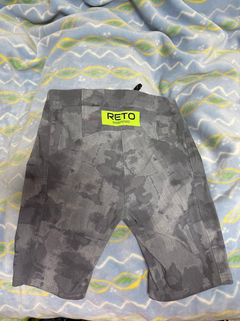 RETO グレー迷彩 L ハーフタイツ