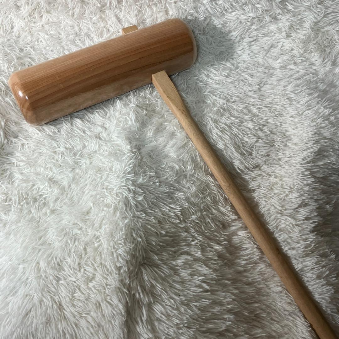 未使用品 杵 餅つき用 木製 四寸 大人用 もちつき もち米 蒸籠 正月 行事