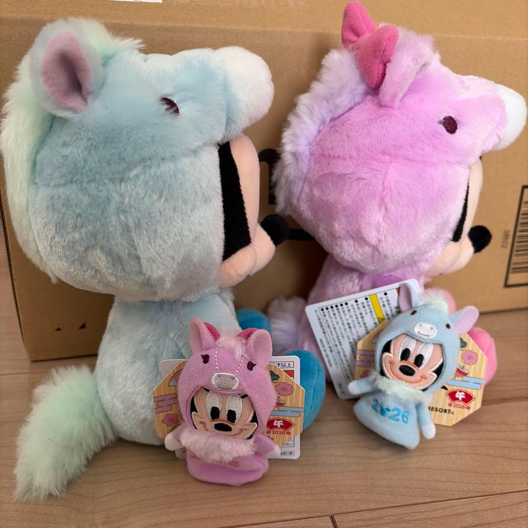 干支ぬいぐるみ指人形付　うま年ミッキー ミニー　ドナルド　デイジー　ディズニー
