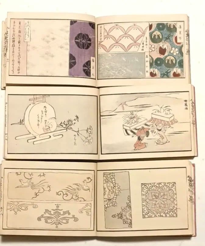 色摺木版画本やまとにしき（大和錦)全5冊揃い鈴木萬年画明治21年～明治24年出版