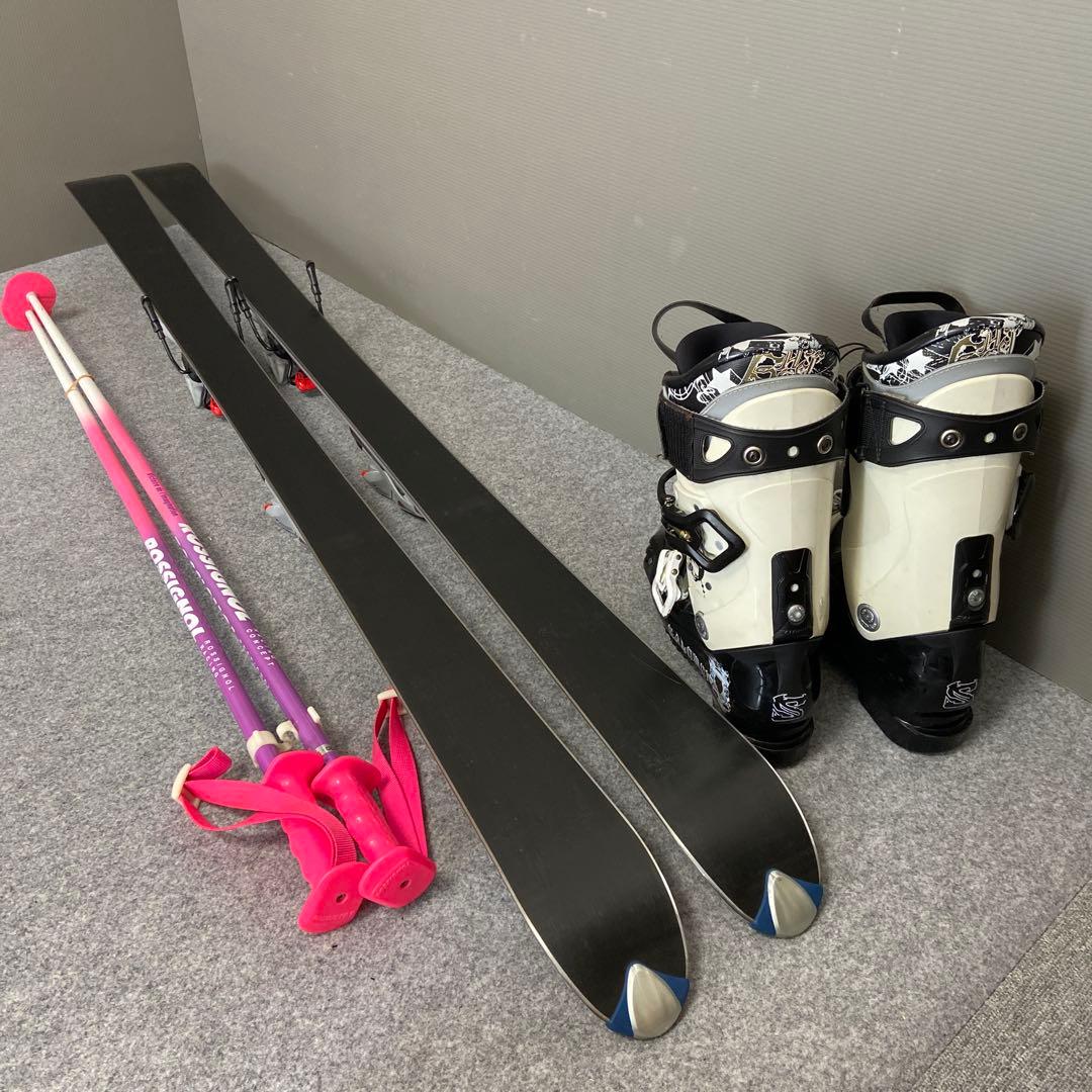 ★短めな板お探しの方 メンテ済スキーセット板160cmブーツ27~27.5cm