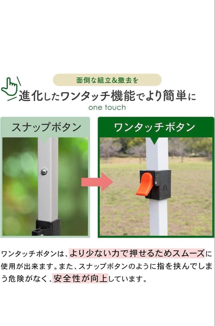 【未使用】【簡単設営】タープテント　ネイビー　3m×3m