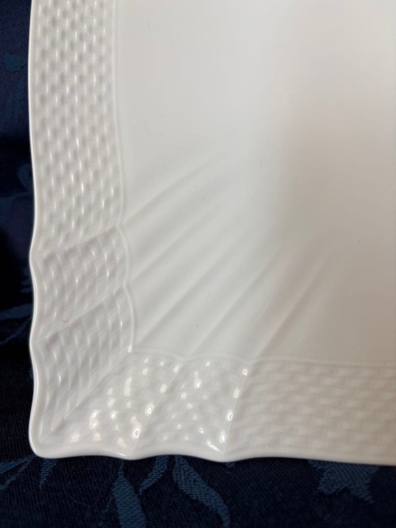 リチャードジノリ　ベッキオホワイト　スクエア皿　22X22 美品