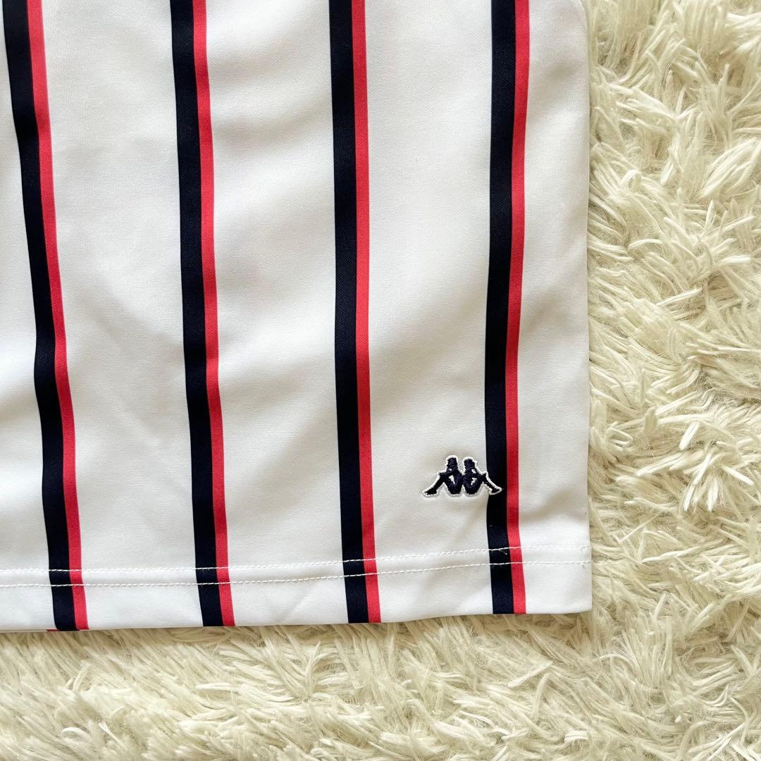 美品 kappa ストライプスカート ホワイト M