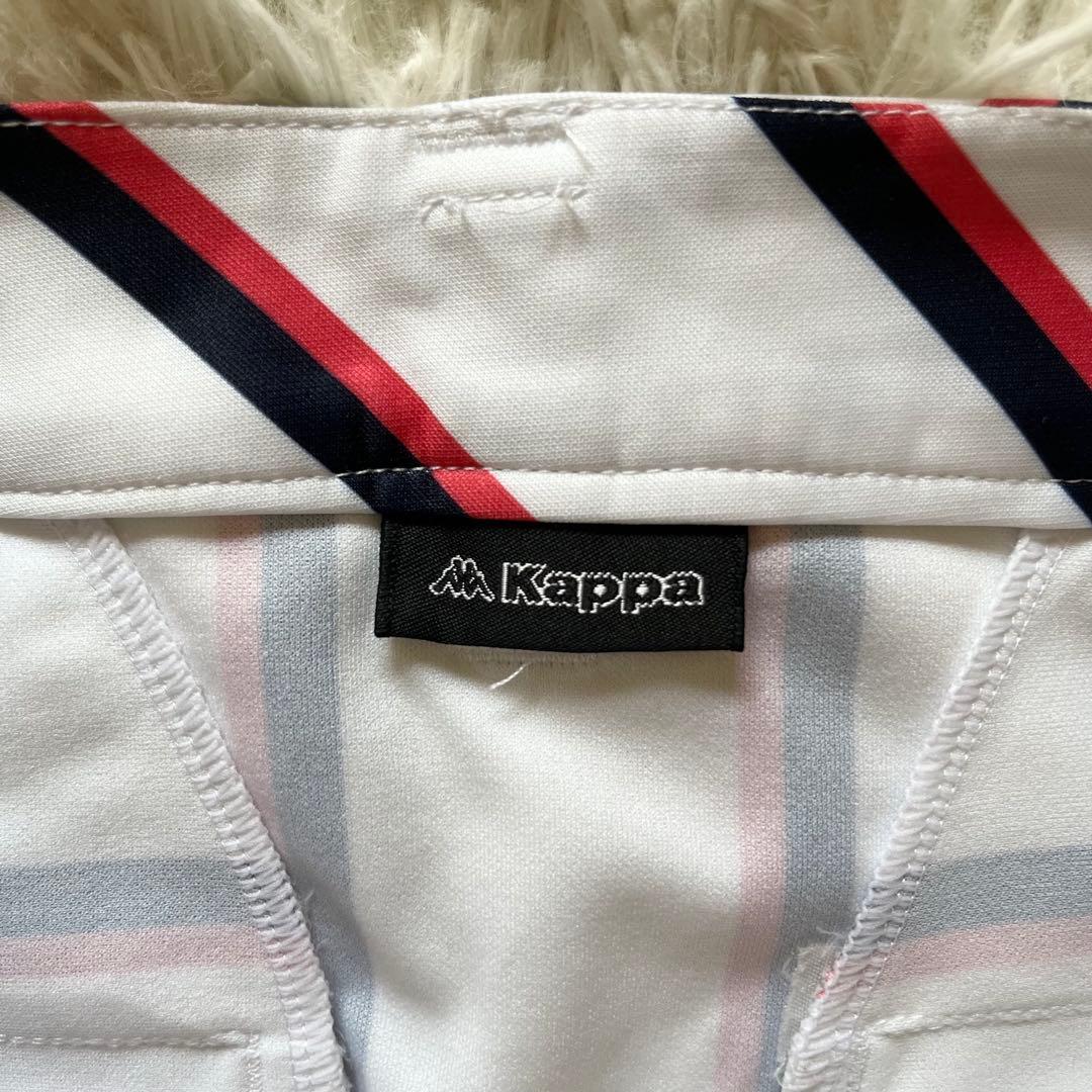美品 kappa ストライプスカート ホワイト M
