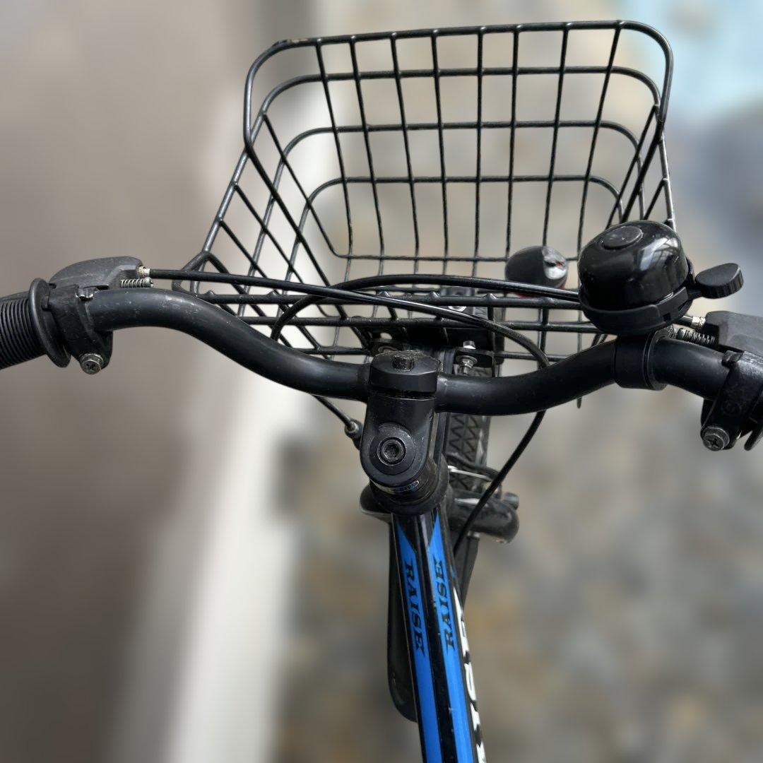 TRAVER 子供用自転車 黒/青 18インチ 補助輪あり