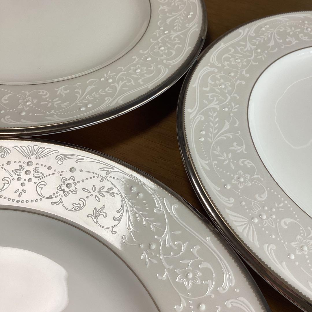 ノリタケ　Noritake シルバーパレス　27.5cmプレート　3枚セット