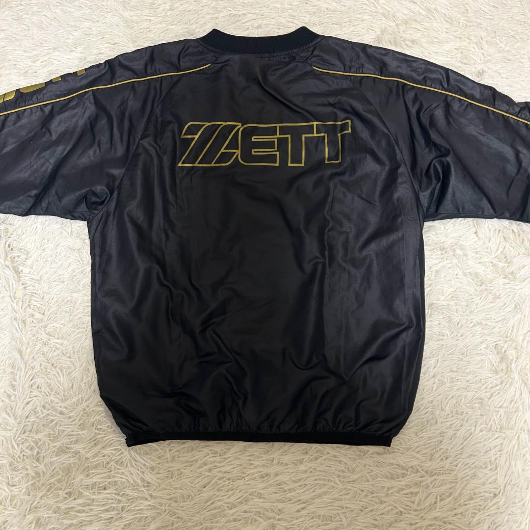 人気　ZETT　ゼット　セットアップ　ナイロン　バックプリント　野球　S