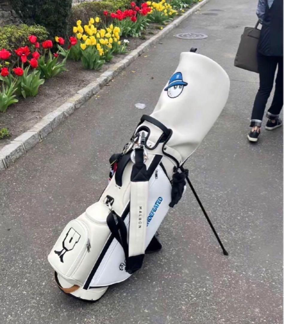Malbon golf マルボン ゴルフキャディバッグ セルフスタンド ホワイト
